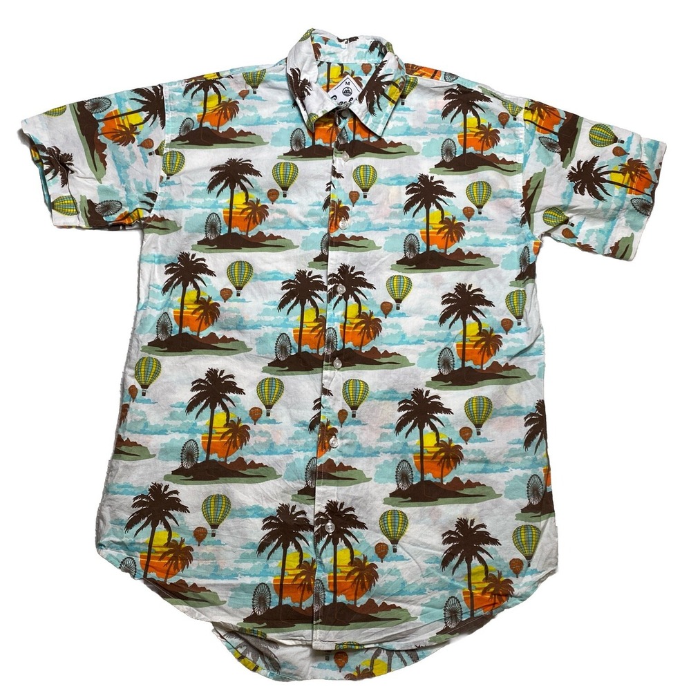 Coachella Music Festival Concert Short Sleeve Shirt Button up Medium